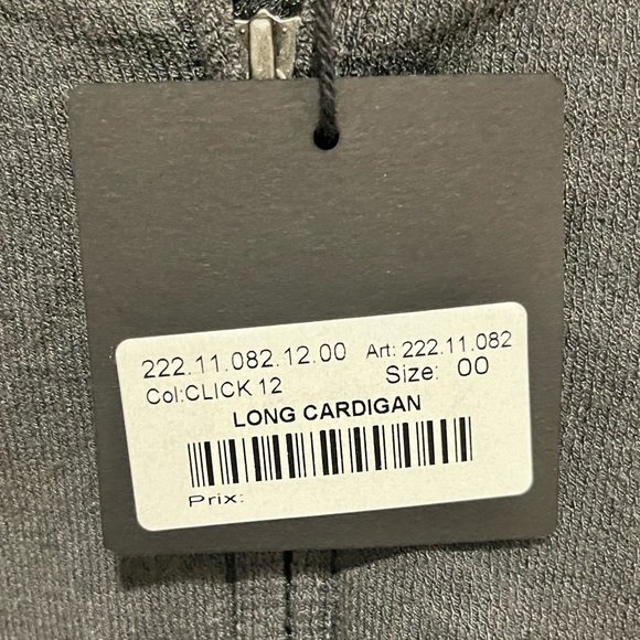 Sarah Pacini Full Zip Long Cardigan Two Tone NWT - Picture 4 of 5